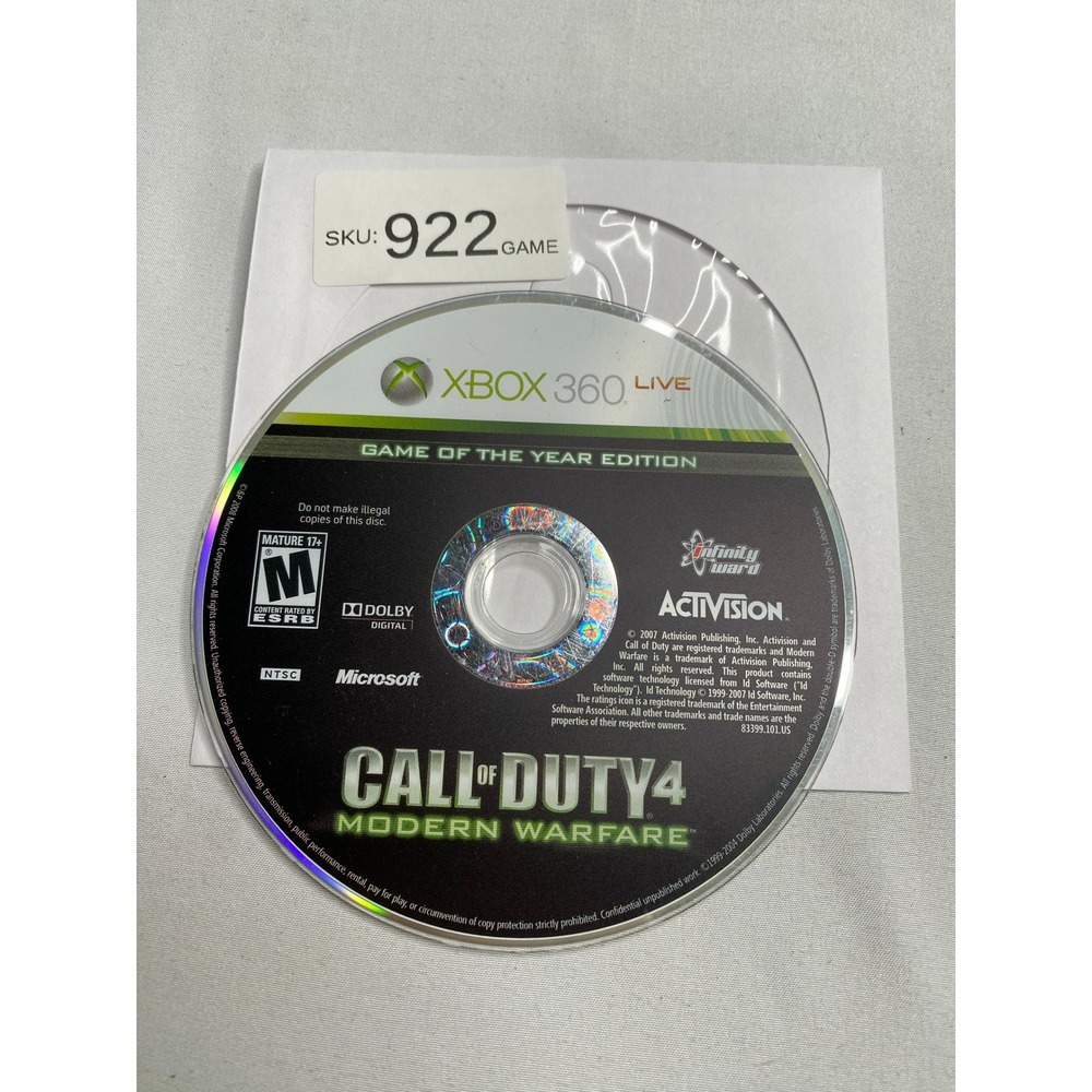 Call of Duty 4 Modern Warfare Game of the Year